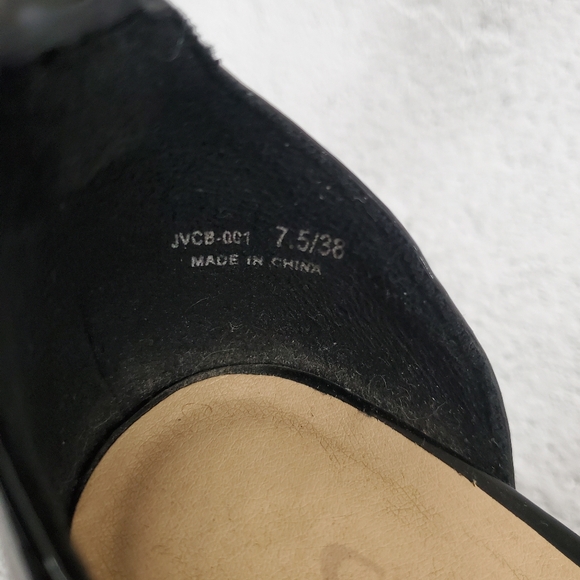 Chinese Laundry Judy Block Heel Sandals Black and White Striped Size 7.5 EUC - Picture 6 of 10